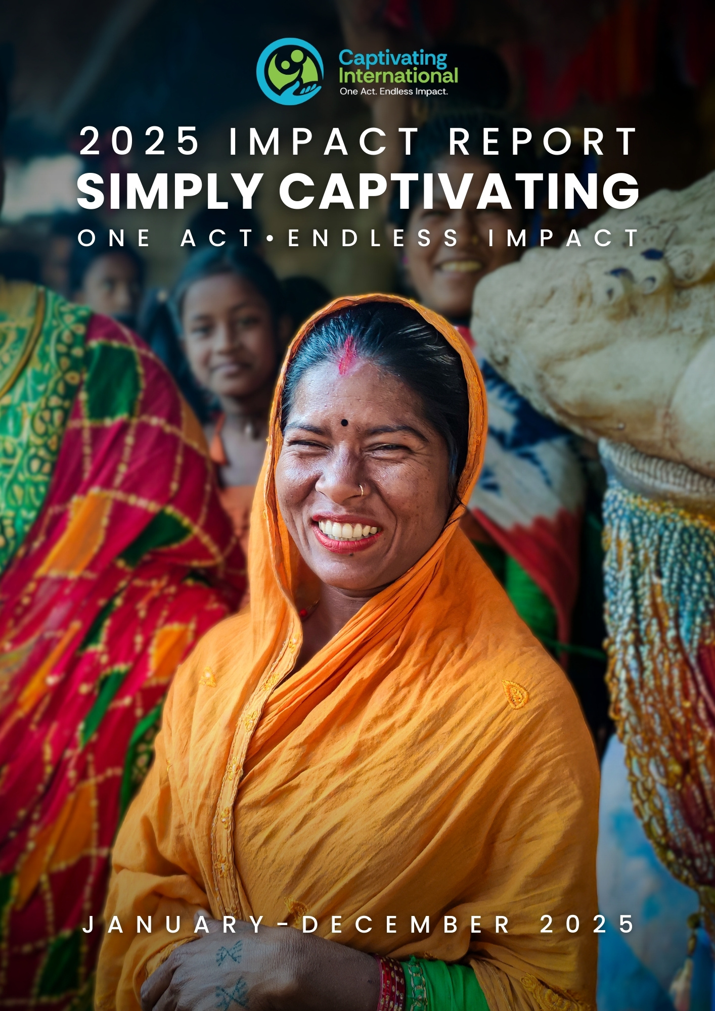 happy woman featured on the cover of the Simple Captivating publication