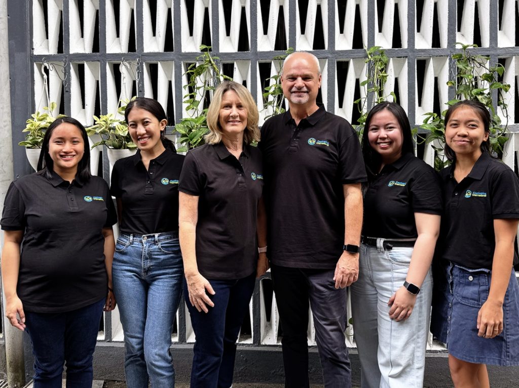 Julie and Andrew with Captivating’s Philippines-based team.