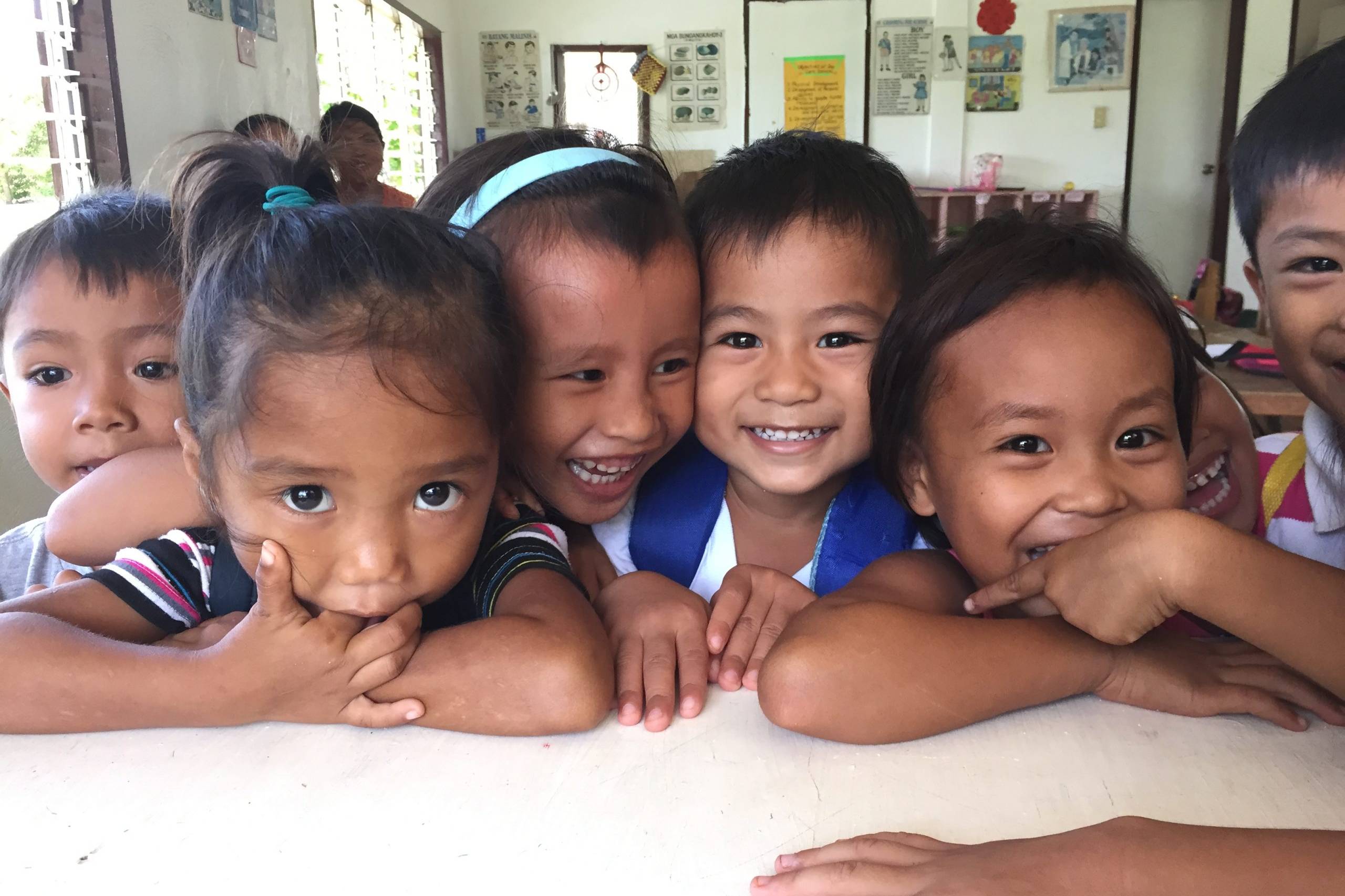 Image of a group of young children