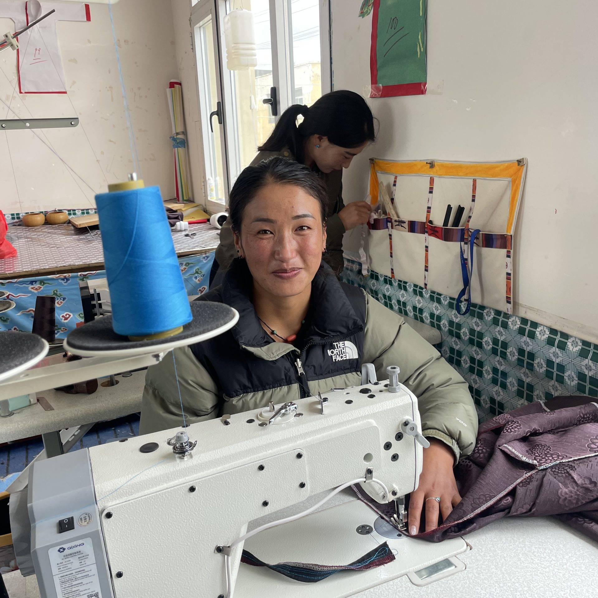 Woman sewing