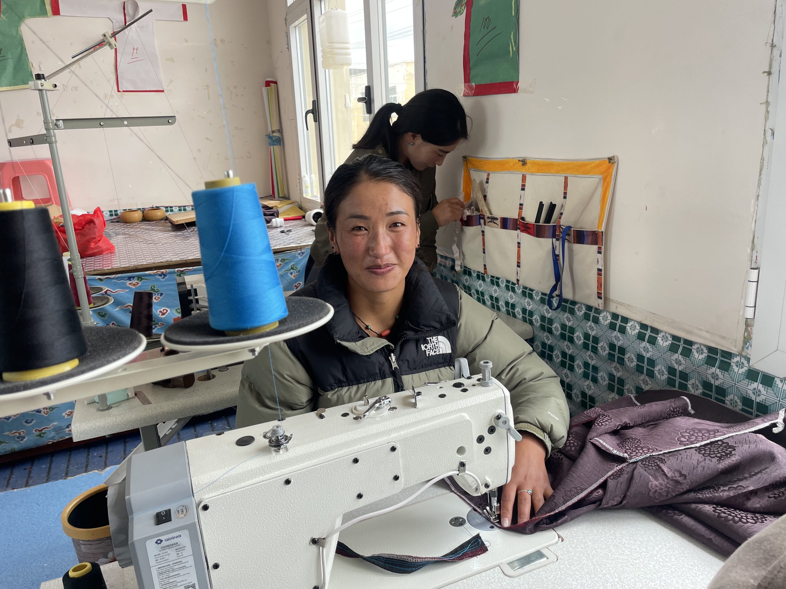 Woman sewing