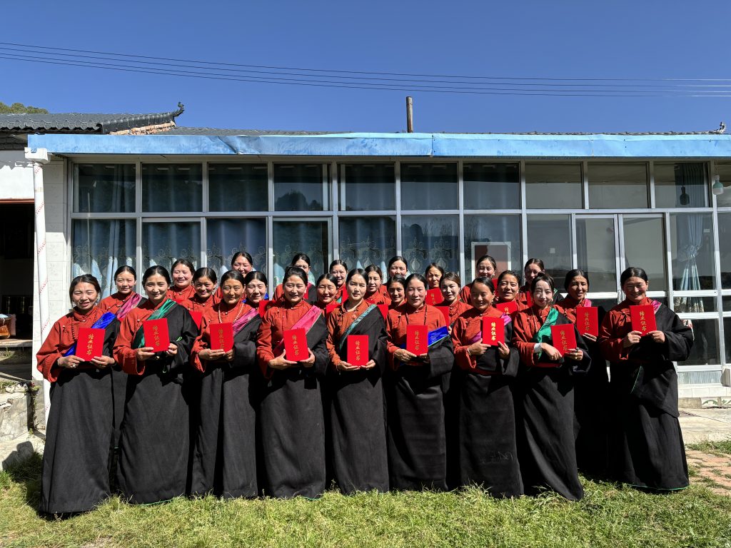 Group of Chinese Women in Graduation uniform