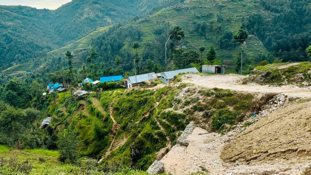 Aftermath of the landslides in Lekharka.