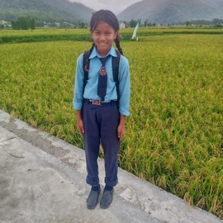 Young Girl in School Uniform