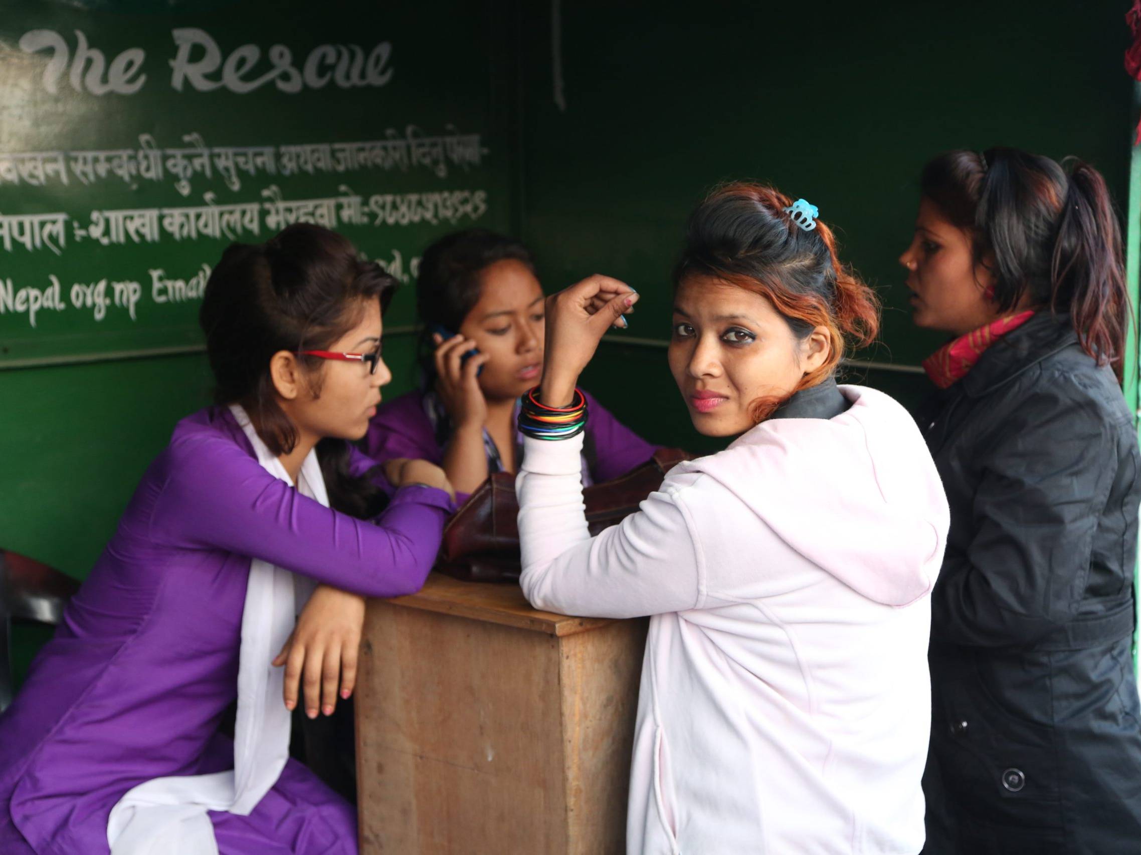 Group of nepali girls