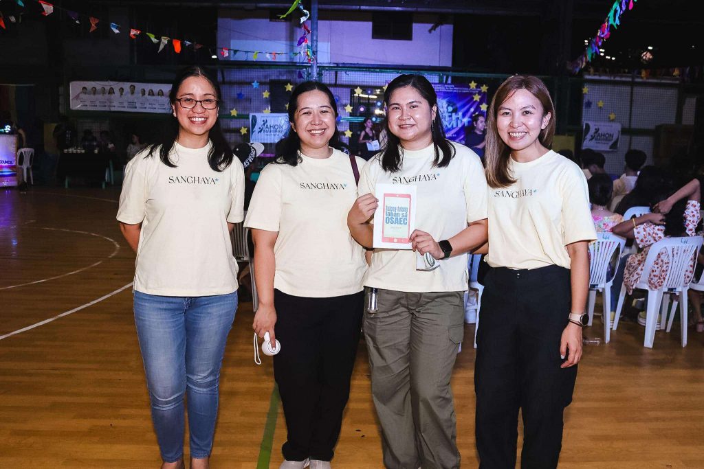 4 Women wearing Sanghaya shirts