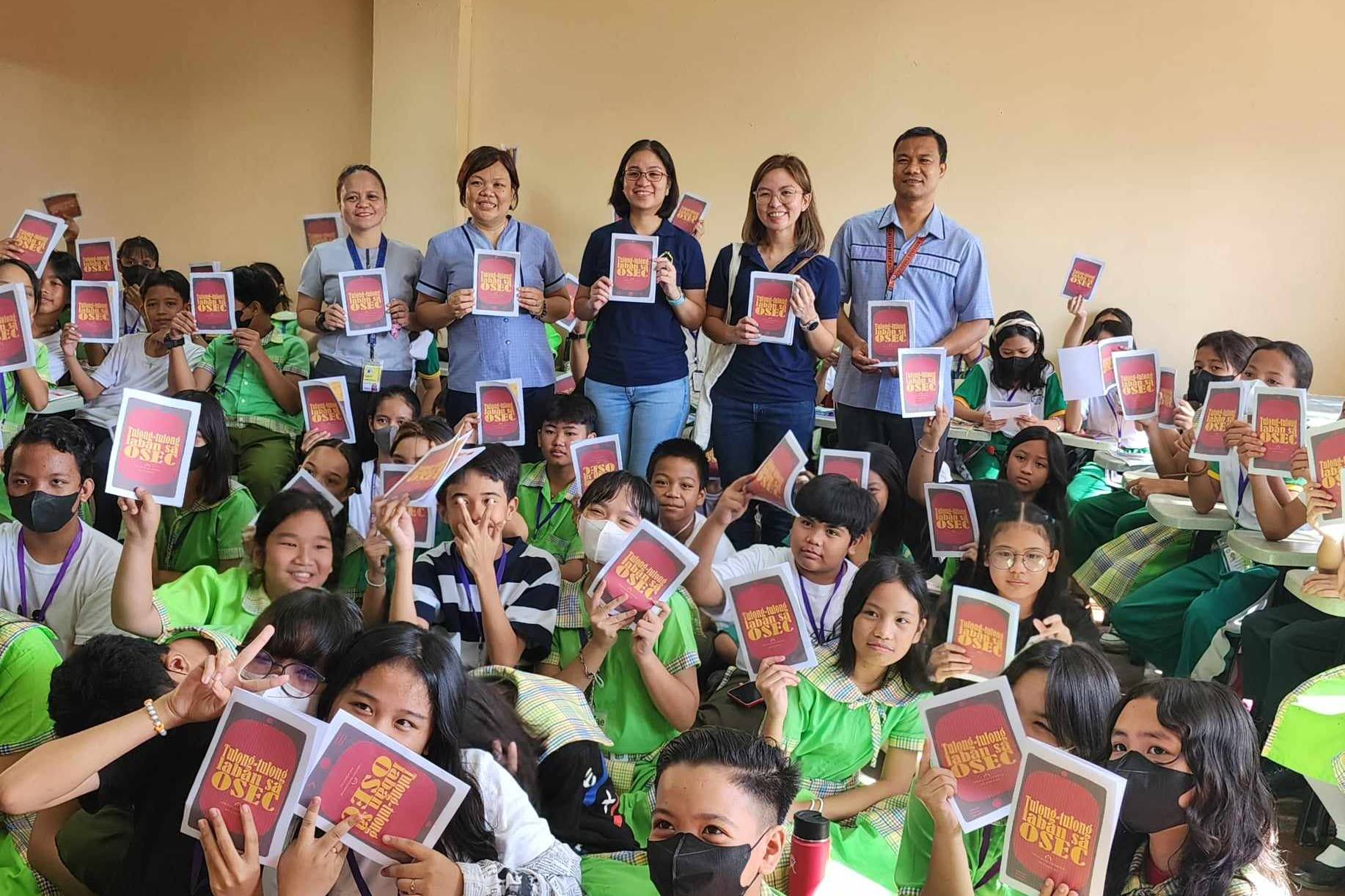 group of children in school