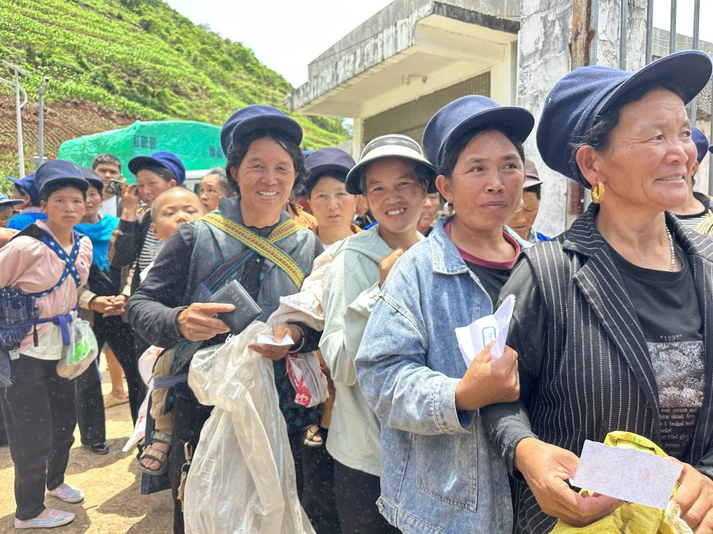 women in line