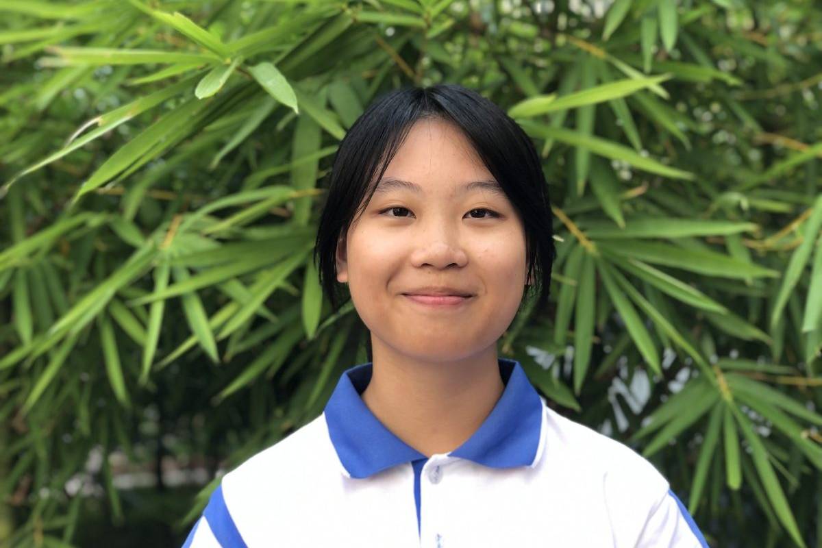 Girl student smiling