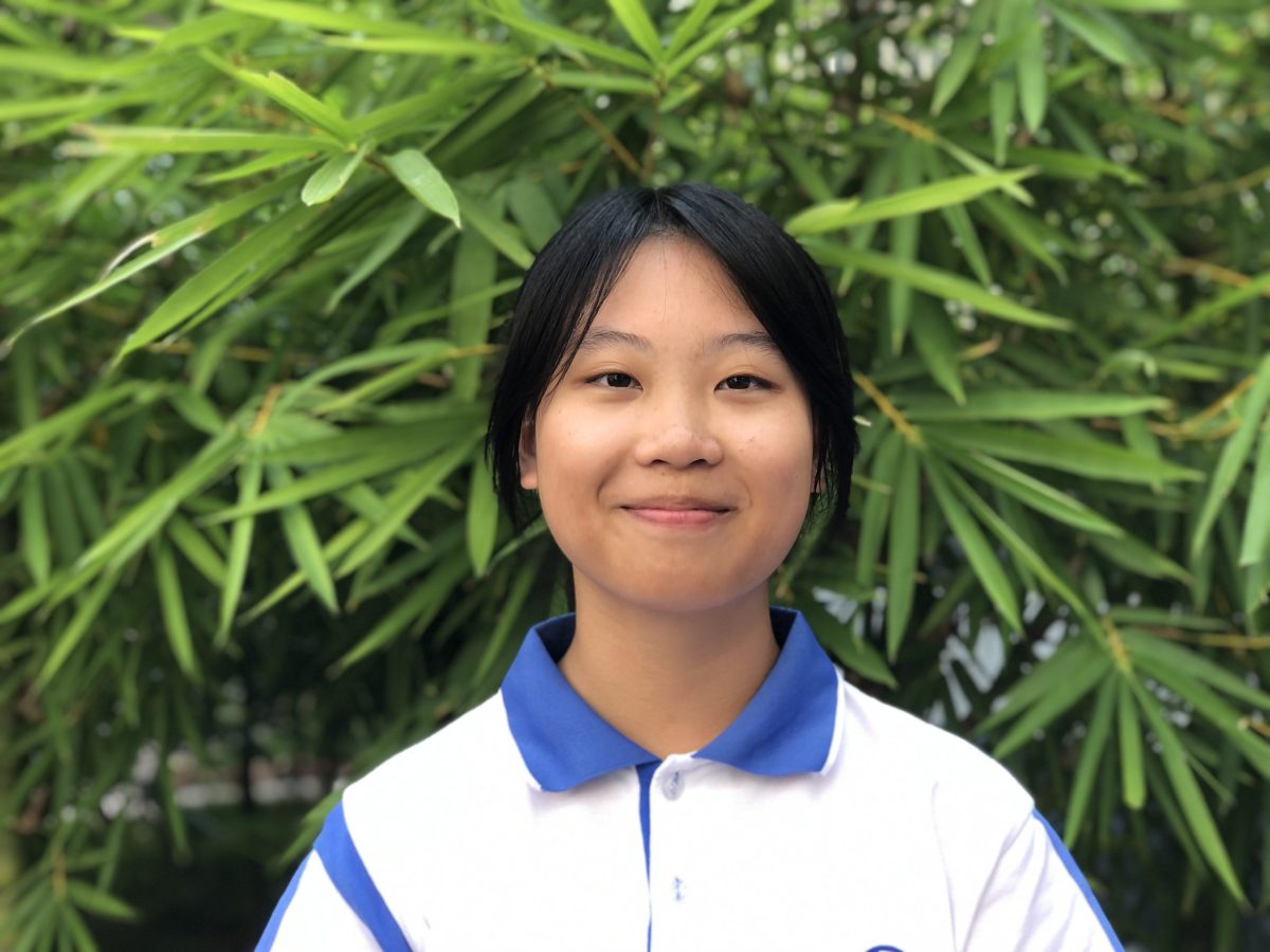 Girl student smiling